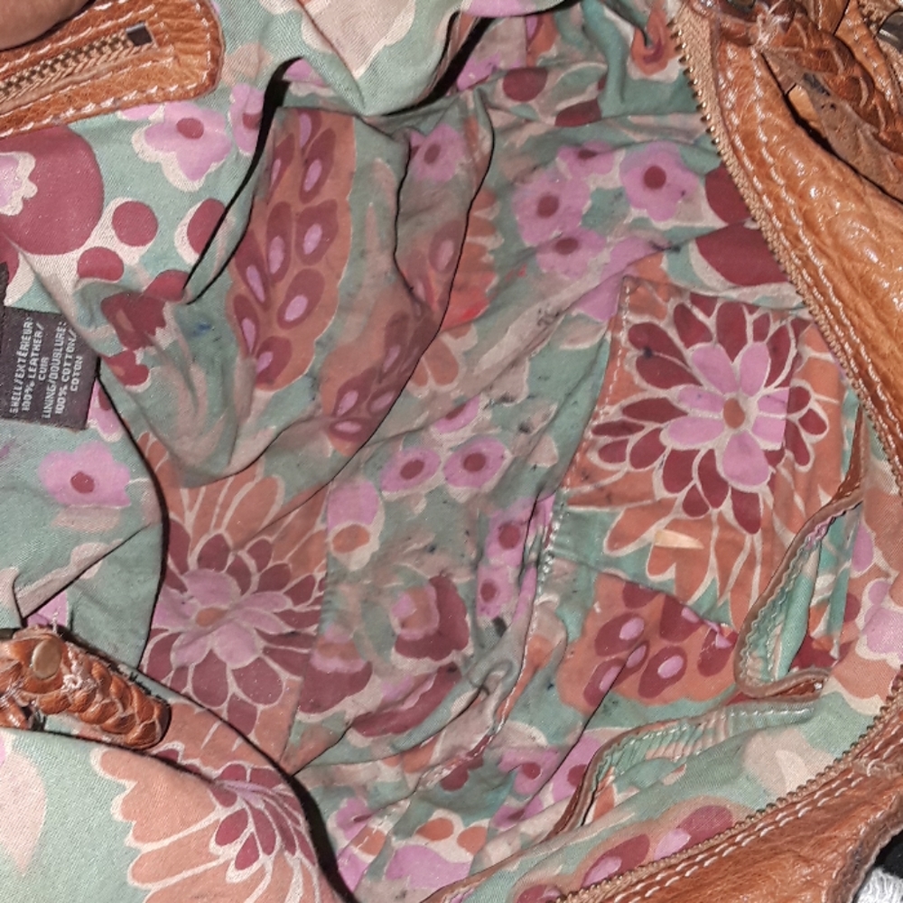 Leather purse,  needs repairs, light brown - Picture 6 of 12